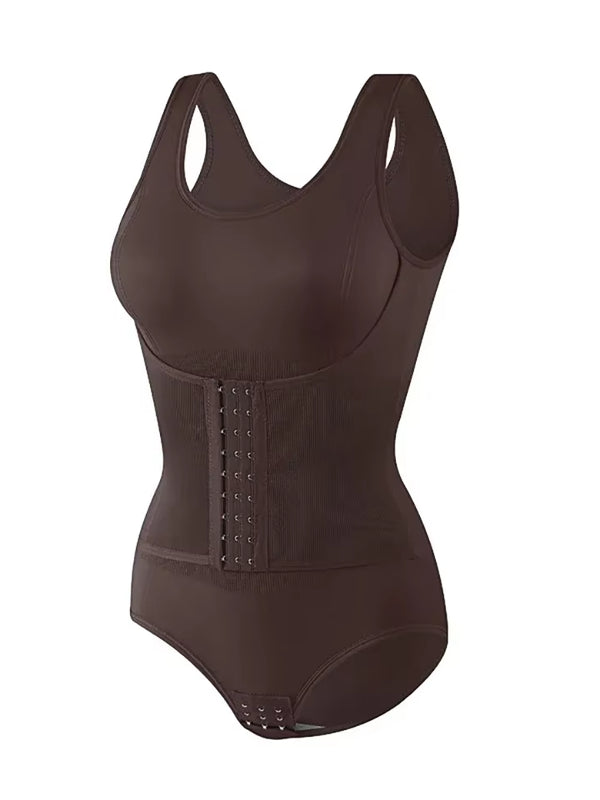 New Bodysuit Shapewear with Zipper Belt Women Tummy Control Fajas Body Shaper Waist Trainer Slimming Cincher Corset Tops