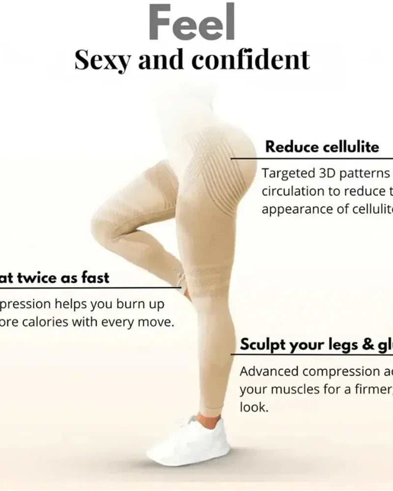 Cellulite 3D Leggings, High Waisted Butt Lifting Tummy Training Control, anti Cellulite Legging for Gym Workout，Yoga Pants