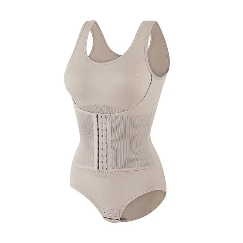 New Bodysuit Shapewear with Zipper Belt Women Tummy Control Fajas Body Shaper Waist Trainer Slimming Cincher Corset Tops