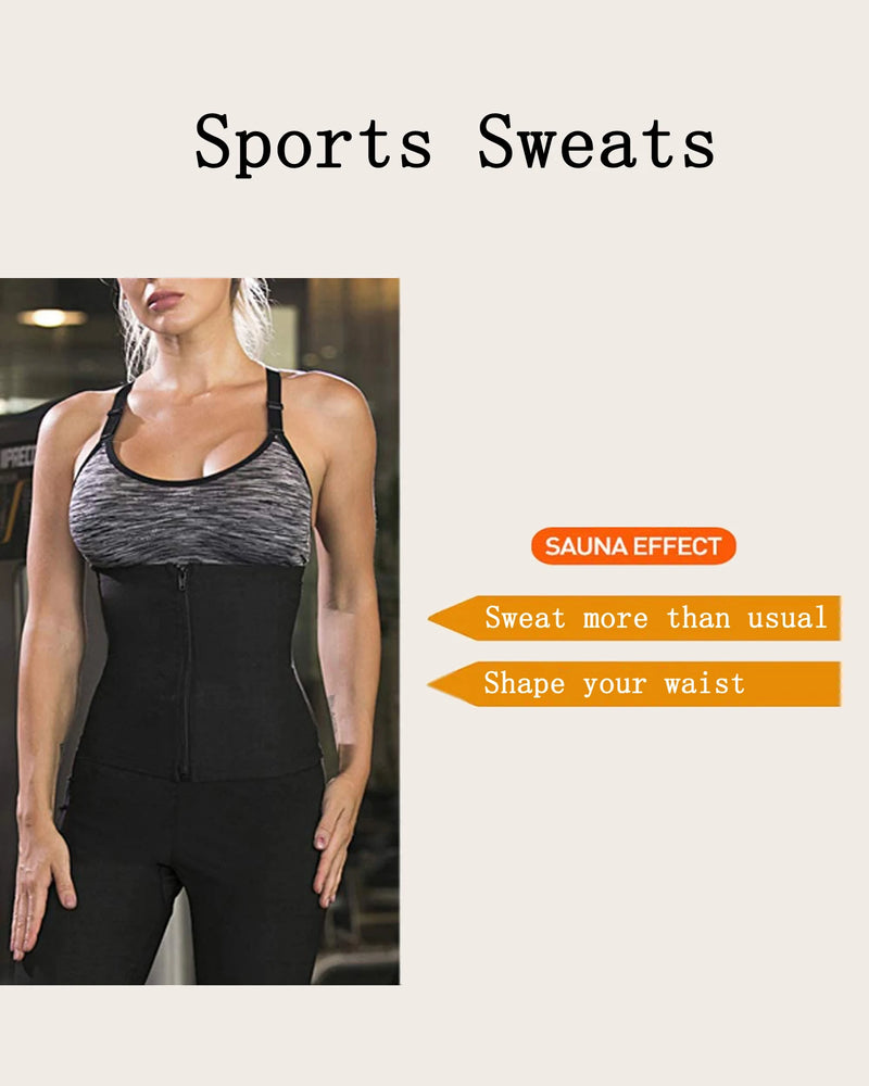 Waist Trainer for Women Shaper Sauna Sweat Belt Waist Trimmer Blue