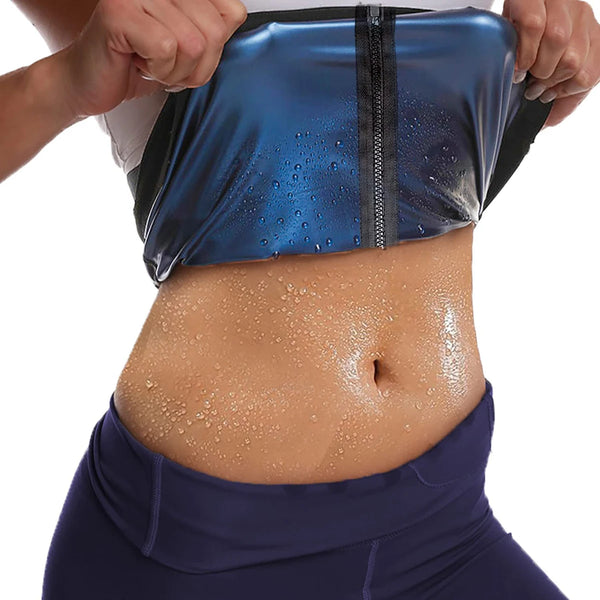 Waist Trainer for Women Shaper Sauna Sweat Belt Waist Trimmer Blue