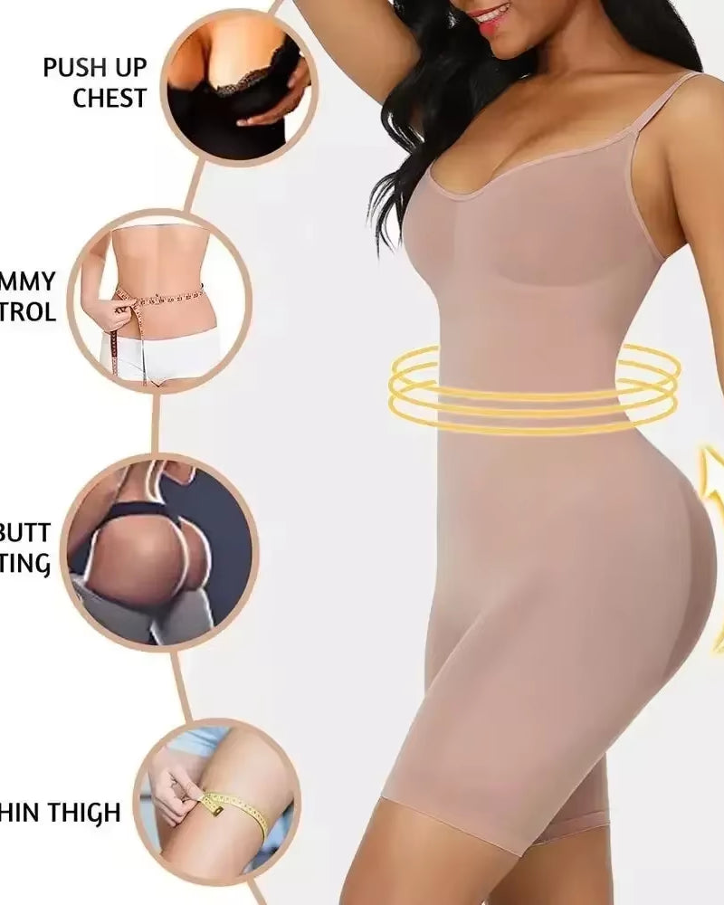 One Piece Shapewear Bodysuit Tummy Control Waist Cincher Slimming Seamless Lifting Underwear for Women