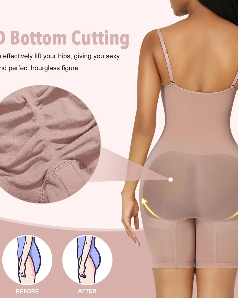 One Piece Shapewear Bodysuit Tummy Control Waist Cincher Slimming Seamless Lifting Underwear for Women