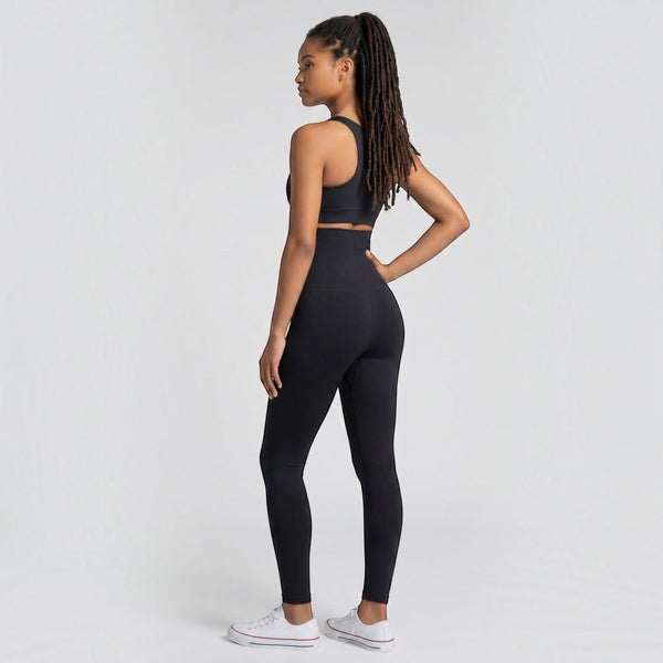 bys-store-3136505-215991 SlimForm high-waist black compression leggings with butt-lifting design on a model