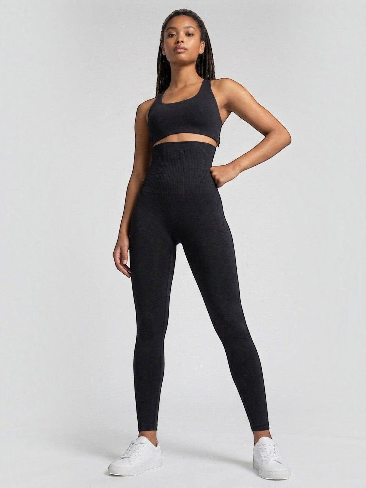 bys-store-3136505-215991 SlimForm black high-waisted compression leggings with tummy control and sculpting fit