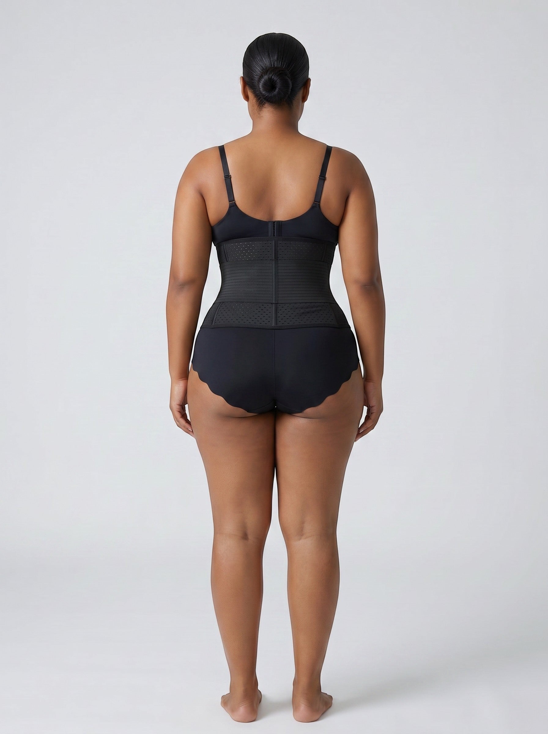 bys-store-3136505-215991 DualCore black neoprene waist trainer with double belt system for back support and compression