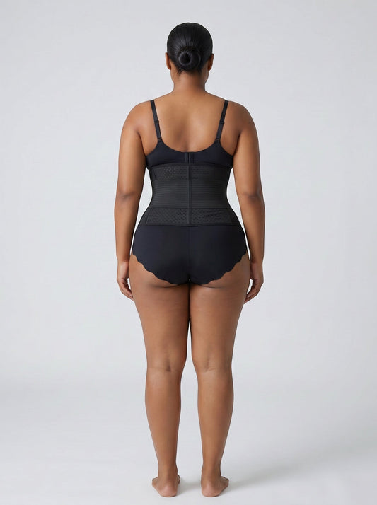 bys-store-3136505-215991 DualCore black neoprene waist trainer with double belt system for back support and compression