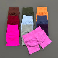 Impacts Shorts 4.5" Women Fitness Sports Biker Shorts Low Waist Gym Short Workout Scrunch Butt Yoga Seamless Leggings